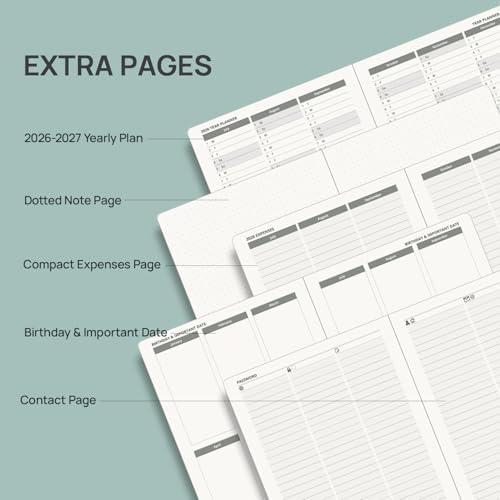 POPRUN Planner 2026-2027, 6.5" x 8.5", Academic Daily Weekly and Monthly