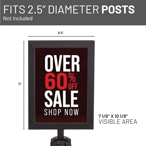 US Weight Steel Frame Sign Holder Compatible with USW Steel Stanchions