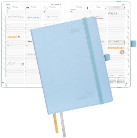 POPRUN 2027 Planner, 6.5" x 8.5", Daily Weekly and Monthly Appointment Book