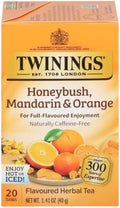 Twinings Honeybush, Mandarin & Orange Herbal Tea Bags, 20 CT Box (1 Pack)