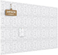 JBER Large Cork Board Alternative 72" x 48" - 24 Pack Self-Adhesive Felt Bulletin Board Tiles, Pin Board Vision Board for Walls, Office & Home Decor(Silver Gray)