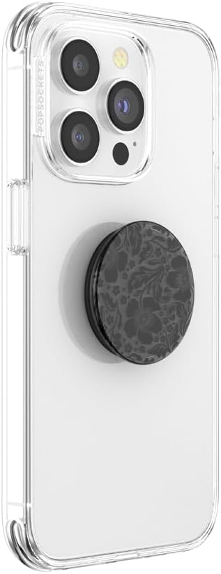 PopSockets Adhesive Phone Grip, Holder- Black Lace | Secure Comfortable Hold, Anti-Drop, Kickstand, Plant, iPad, Removable, Popper