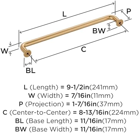 Amerock 8-13/16" Factor Champagne Bronze Drawer Pull