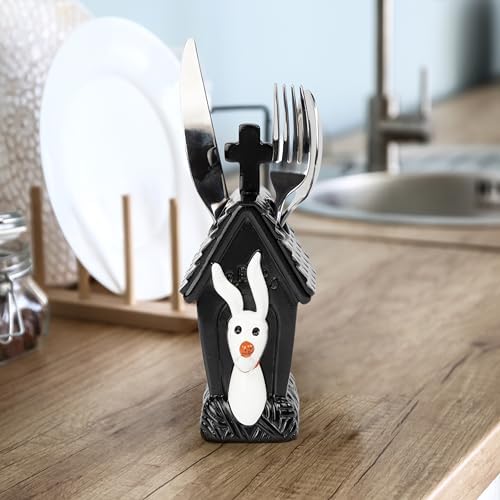 Jay Franco Disney Nightmare Before Christmas Toothbrush Holder - Black & White Resin Pencil Holder Features Zero - Bathroom Storage