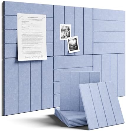 Fluxynara Felt Bulletin Board & Cork Board Alternative, Soft Periwinkle