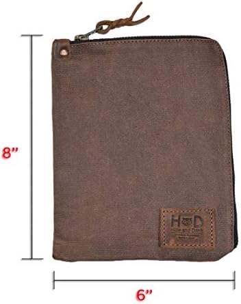 Hide & Drink, Scribbler Case for Notebook Handmade from Waxed Canvas (Honey Bourbon)