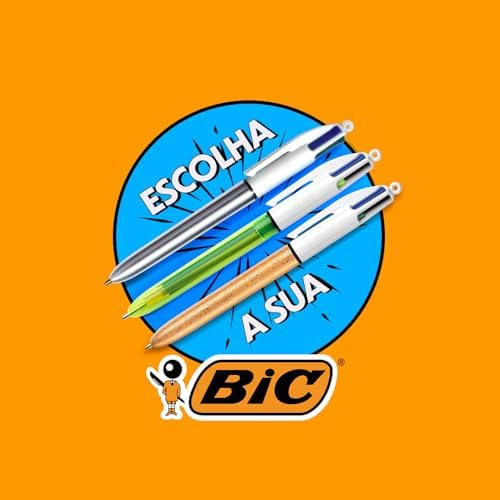 BIC 4-Color Retractable Ballpoint Pens with 1.0 mm Medium Point and Assorted Ink Colors,(Pack of 24)