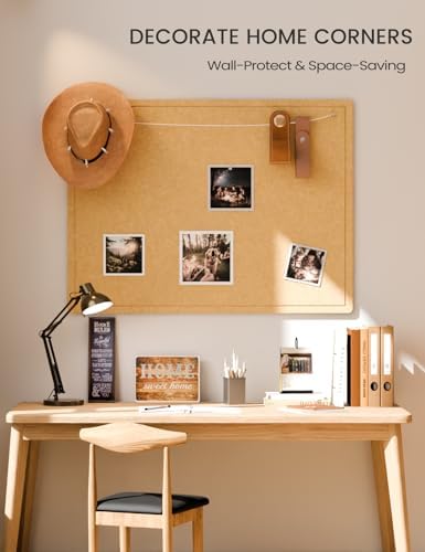 Fluxynara 47.2" x 35.4" Large Bulletin Board, Mustard Yellow