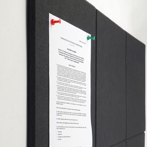 36" x 24" Felt Bulletin Board & Cork Board Alternative, Black