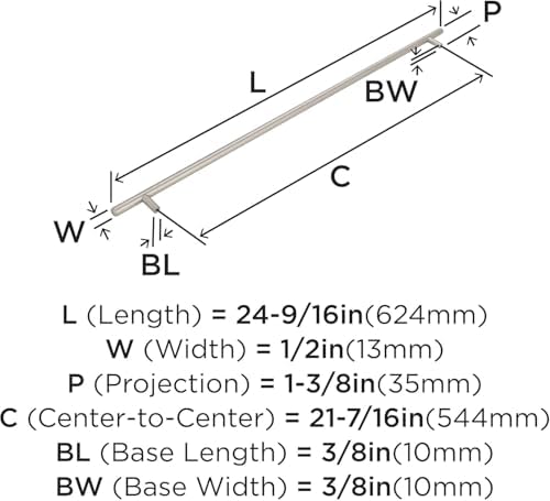 Amerock 21-7/16" Bar Pulls Stainless Steel Drawer Pull