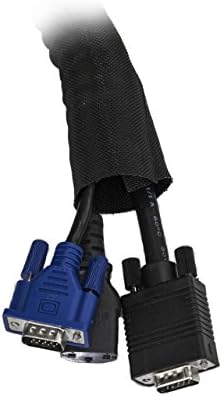 StarTech 6.5' (2m) Cable Management Sleeve, Black, Trimmable (WKSTNCM)