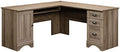 Sauder Harbor View Computer Desk, 66.14"D x 66.14"W x 30.28"H , Salt Oak finish