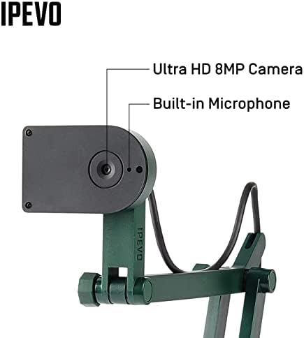 IPEVO V4K Ultra High Definition 8MP USB Document Camera — Mac OS, Windows, Chromebook Compatible for Live Demo, Web Conferencing, Distance Learning, Remote Teaching (Pack of 8)