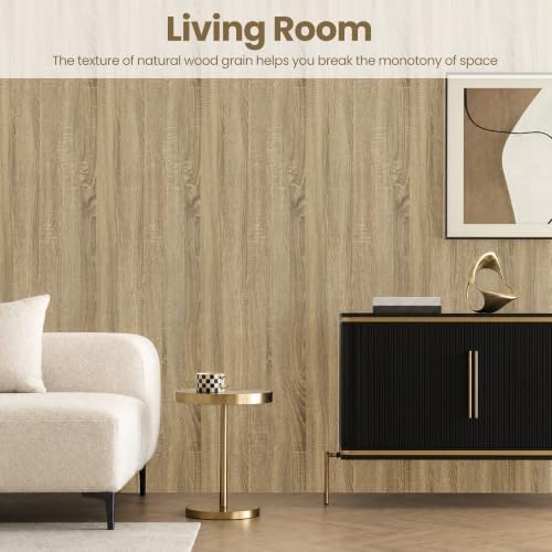 Abyssaly Wood Contact Paper, Brown Wood Peel and Stick Wallpaper for Cabinets, Self Adhesive Waterproof Wall Paper for Furniture Countertops Drawer Shelf Liner 15.7" X 118"