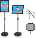 8.5x11 Sign Stands for Display, Adjustable Sign Holder Black 2-Pack