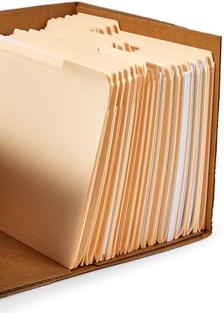 Amazon Basics Storage/Filing Boxes with Lift-Off Lid, Letter/Legal Size, Collapsible, Tape-Free Assembly, White, 16.2" L x 12.5" W x 10.5" H, 20-Pack
