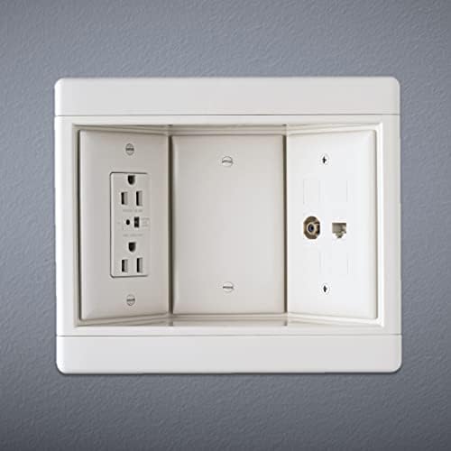 Legrand Pass & Seymour TV3LVKITWCC2 3 Gang Recessed TV Box with Low Voltage Kit, White (1 Count)