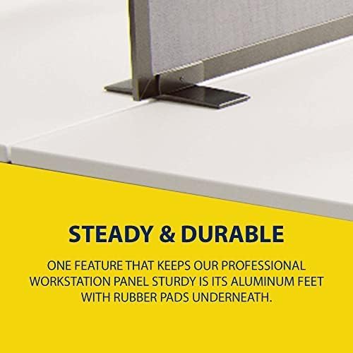 OBEX Acoustical Free Standing Privacy Screen, Cubicle Accessories Desk Privacy Panel, Desk Dividers for Office, Office Furniture Partitions Portable Sound Proof Dividers, 18" x 24", Graphite