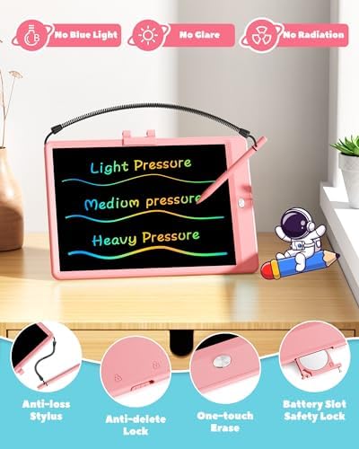 ORSEN LCD Writing Tablet 10 Inch, Colorful Doodle Board Drawing Pad for Kids, Toddler Toys for 3 4 5 6 7 8 Year Old Girls Boys Gifts (Pink)