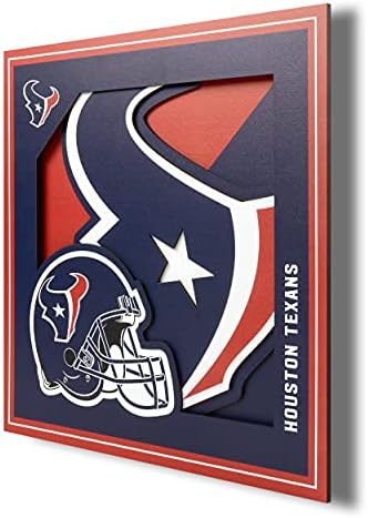 YouTheFan NFL Houston Texans 3D Logo Series Wall Art