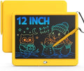 Bravokids 12 Inch LCD Writing Tablet for 3-8 Year Olds - Electronic Drawing Pad and Doodle Board as Educational Birthday Gifts for Girls and Boys (Yellow)