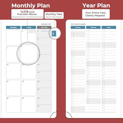 Planner 2026-2027 Daily Daily Weekly and Monthly,6.5"x3.75"