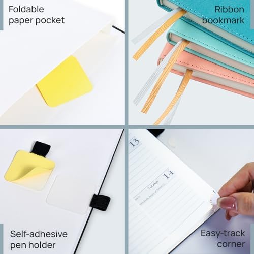 POPRUN 2027 Planner, 6.5" x 8.5", Daily Weekly and Monthly Appointment Book