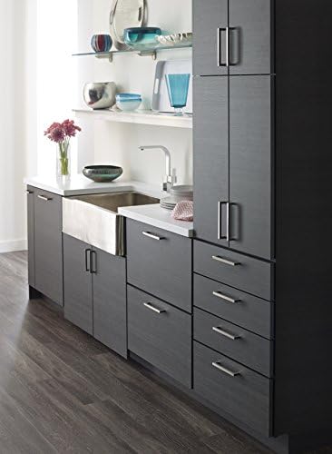 Amerock | Cabinet Pull | Polished Nickel | 6-5/16 inch (160 mm) Center to Center | Monument | 2 Pack | Drawer Pull | Drawer Handle | Cabinet Hardware