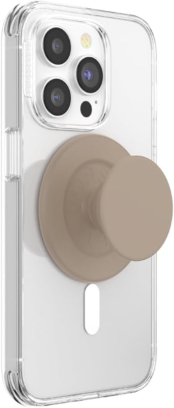 PopSockets Phone Grip for MagSafe, Magnetic Holder- Soft Touch Latte | Removable, For Kindle / Android / iPhone, With Magnet, Brown, Plain, Cream, Beige, Summer Spring