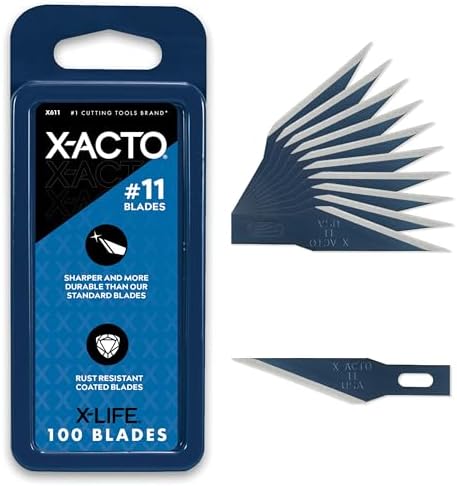X-ACTO Knife Blades, # 11 Blades, Classic Fine Point, Pack Of 100 - Sharp, Durable, For Cutting and Trimming