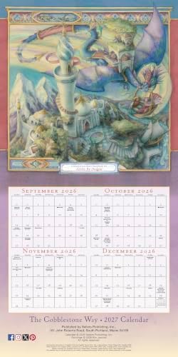 The Cobblestone Way 2027 Wall Calendar, 16-Month Whimsical Art & Illustration Calendar by Kim Jacobs, 12" x 12"