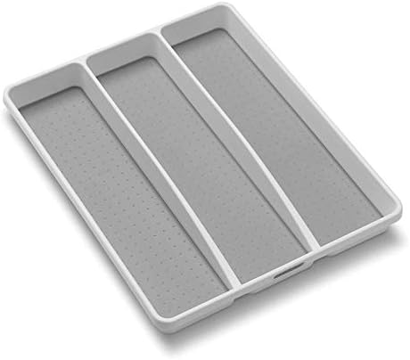 madesmart Classic 3 Compartment Utensil Tray, White