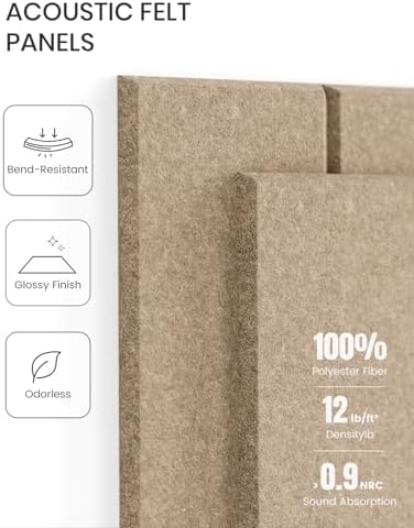 Fluxynara Felt Bulletin Board & Cork Board Alternative, Taupe
