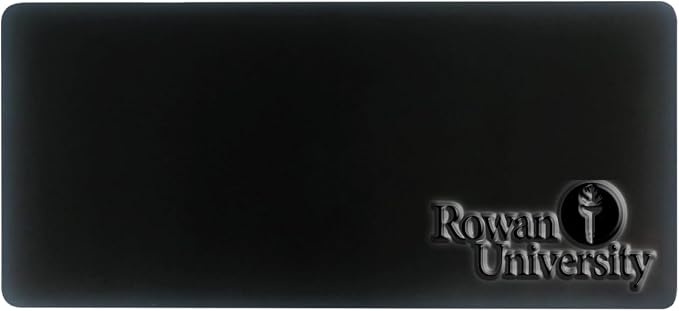 Rowan University Alumni Desk Mat, Durable Office Supplies, Non-Slip Base, Responsive Desk Pad with Smooth Surface, Black