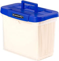 Bankers Box Heavy Duty Portable Plastic File Box with Hanging Rails, Letter, 1 Pack (0086304)