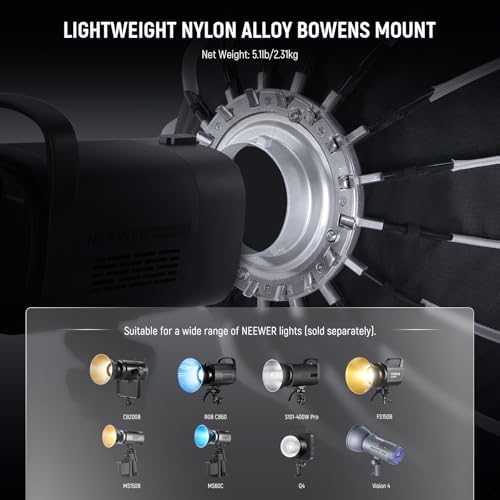 NEEWER Basics Parabolic Softbox Bowens Mount, 47" Quick Release, NS39P