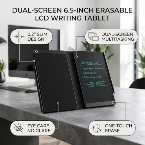 6.5in Double Display LCD Writing Tablet for Adults