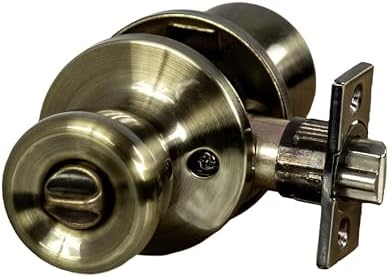 Design House Terrace Keyed Entry Door Knob, Antique Brass