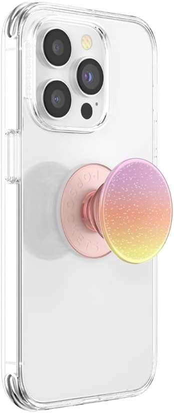PopSockets Adhesive Phone Grip, Holder- Aura Sunrise | Secure Comfortable Hold, Anti-Drop, Kickstand, Purple, Aura, Rainbow, Colorful