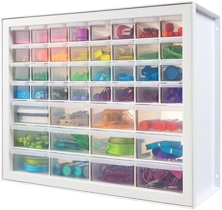 IRIS USA 44-Drawer Small Parts Storage Cabinet, Crafts, Made in USA, White