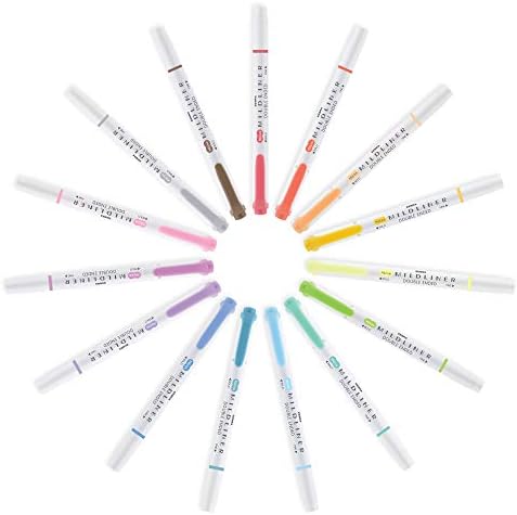 Zebra Pen MILDLINER No Bleed Highlighter, Dark Blue Color, Dual Tip, 12-Pk