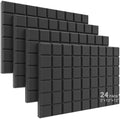 JBER 24 Pack Acoustic Foam Panels, 9 Blocks Studio Foam Sound Insulation