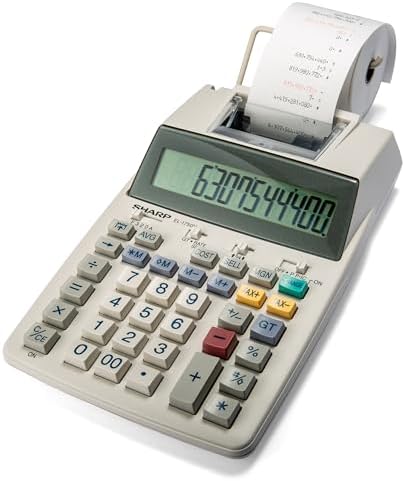 Sharp EL-1750V Two-Color Printing Calculator 2 Lines/Sec 3" Black/Red