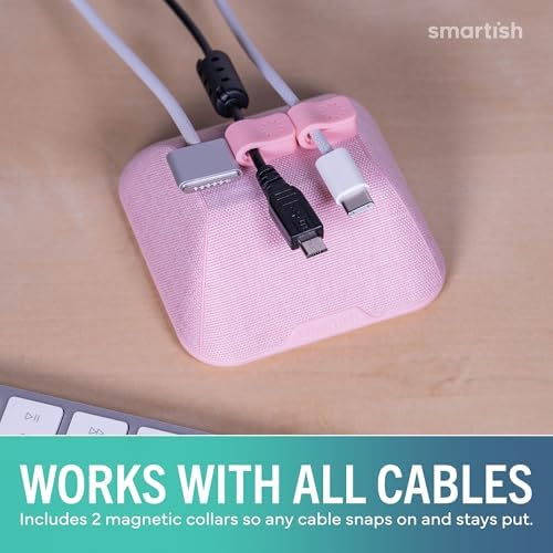 Smartish Magnetic Cord Holder, Cable Wrangler, Nightstand & Desk Organizer