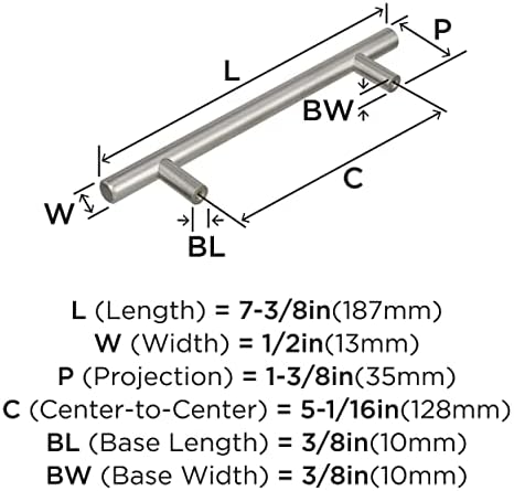 Amerock 5-1/16" Bar Pulls Stainless Steel Drawer Pull
