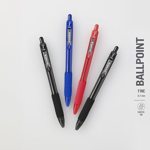 Zebra Pen Z-Grip Recycled Ballpoint Pen, Black Ink, 0.7mm, 12-Pack