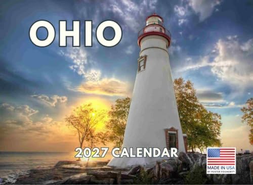 Ohio Calendar 2027 Monthly Wall Calender 12 Month | American Made In The USA