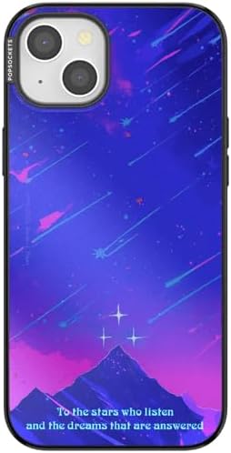 PopSockets iPhone 15 Plus Phone Case with MagSafe, Wireless Charging Compatible, Bookish - Mirror Starfall