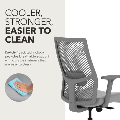 HON Ignition 2.0 ReActiv Ergonomic Office Chair, Lumbar Support, Steel