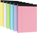 6 Packs Legal Pads 8.5 x 11 Inch, Wide Ruled & Perforated Colored Notepads